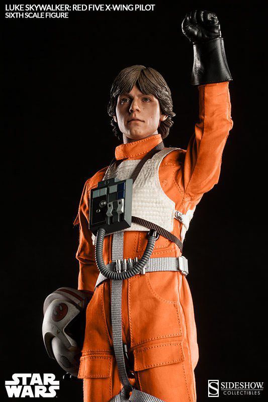 Boneco Luke Skywalker Red Five X-Wing Pilot: Star Wars IV: (Uma Nova Esperança) Escala 1/6 - Sideshow (USADO E SEM CAIXA)