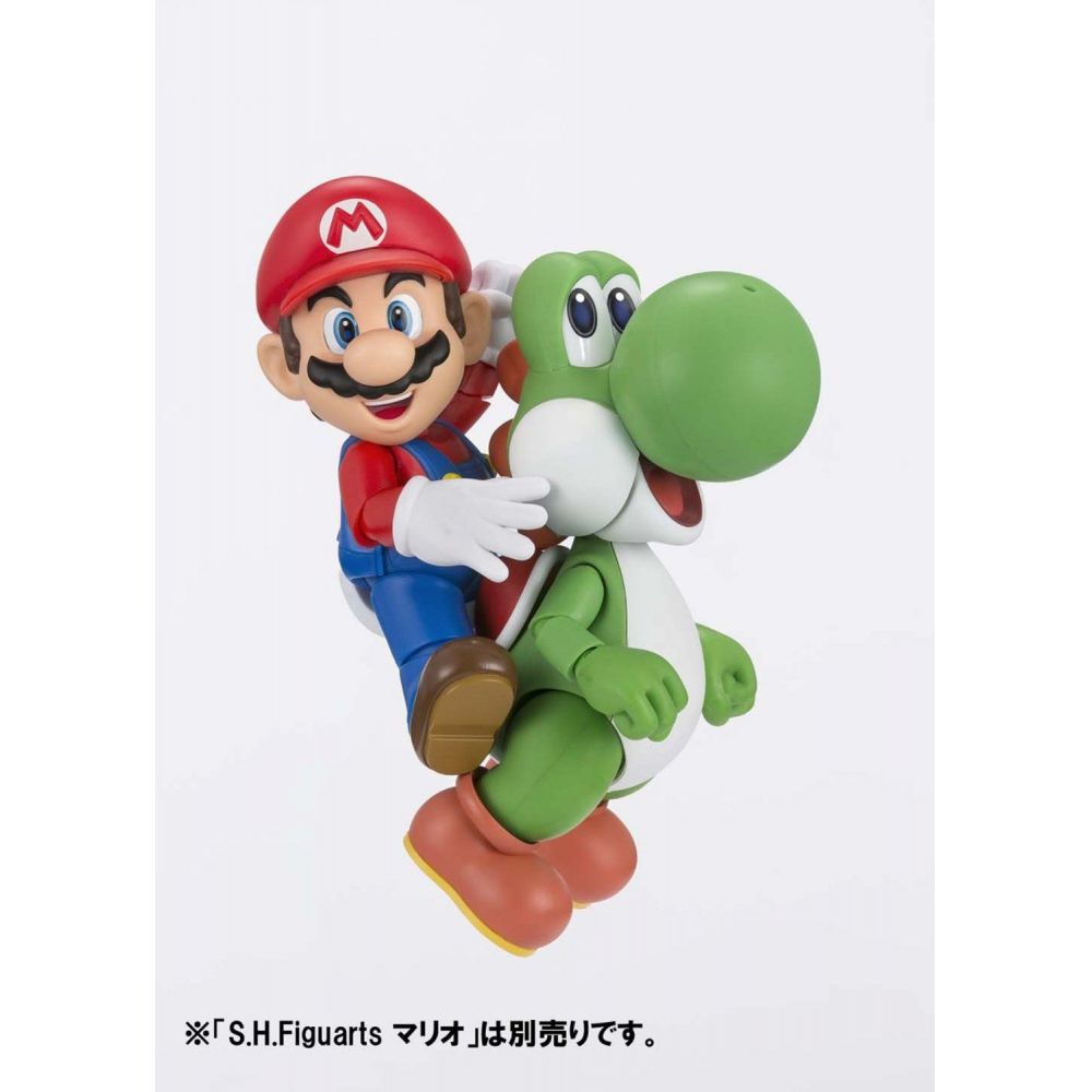 Boneco Yoshi: Super Mario Bros S.H.Figuarts - Bandai