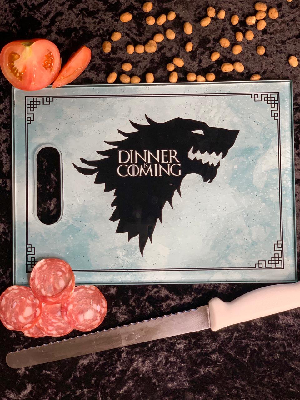 Tábua de Carne de Vidro Dinner Is Coming: Game of Thrones (35x25cm) - EV
