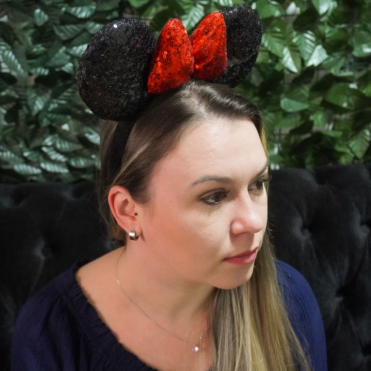 Tiara Orelhas Minnie Mouse Paete Lantejoula: Mickey e Minnie - Disney
