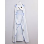 Toalha de Banho com Capuz Urso Azul