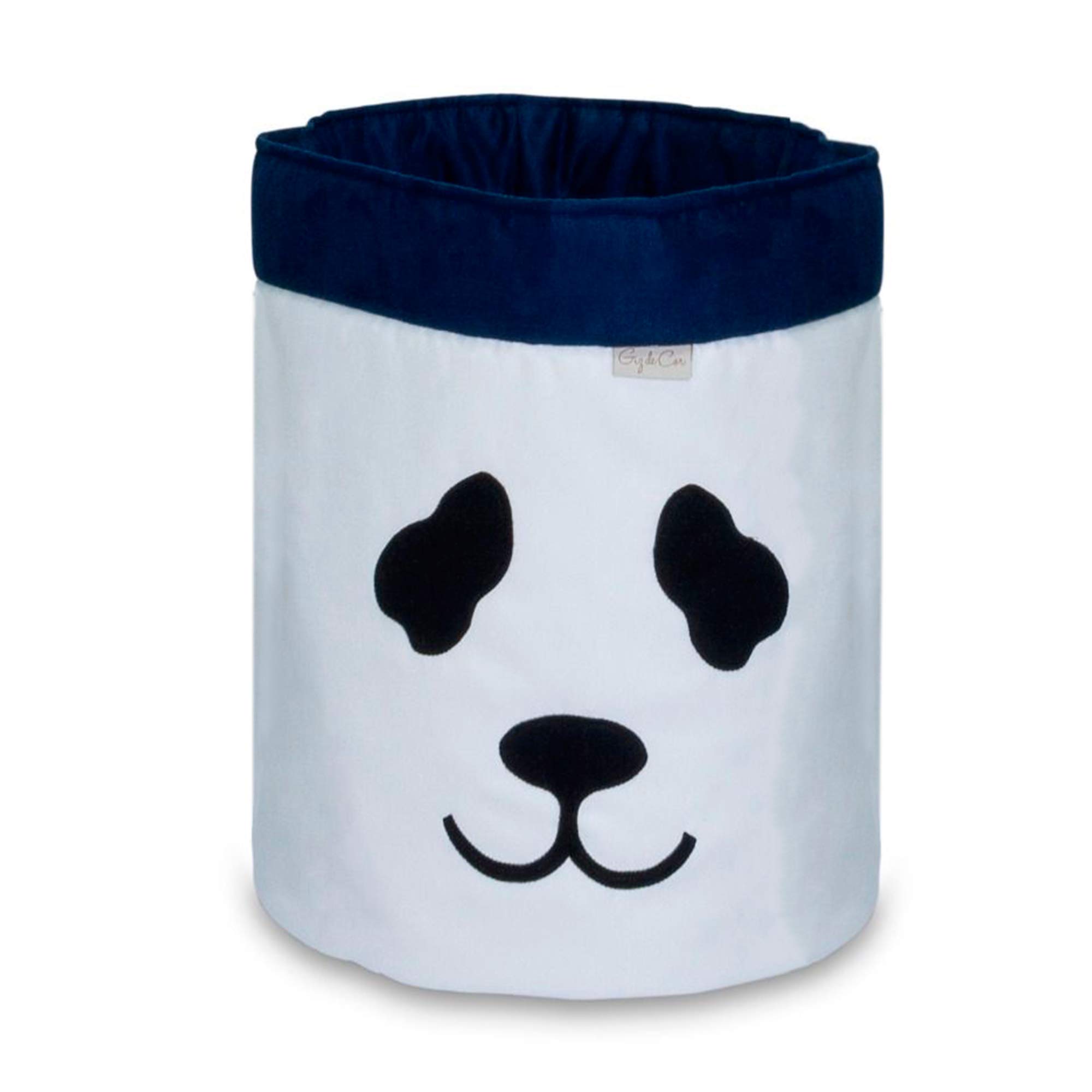 Cesto Organizador Para Brinquedos Panda Cru com Marinho