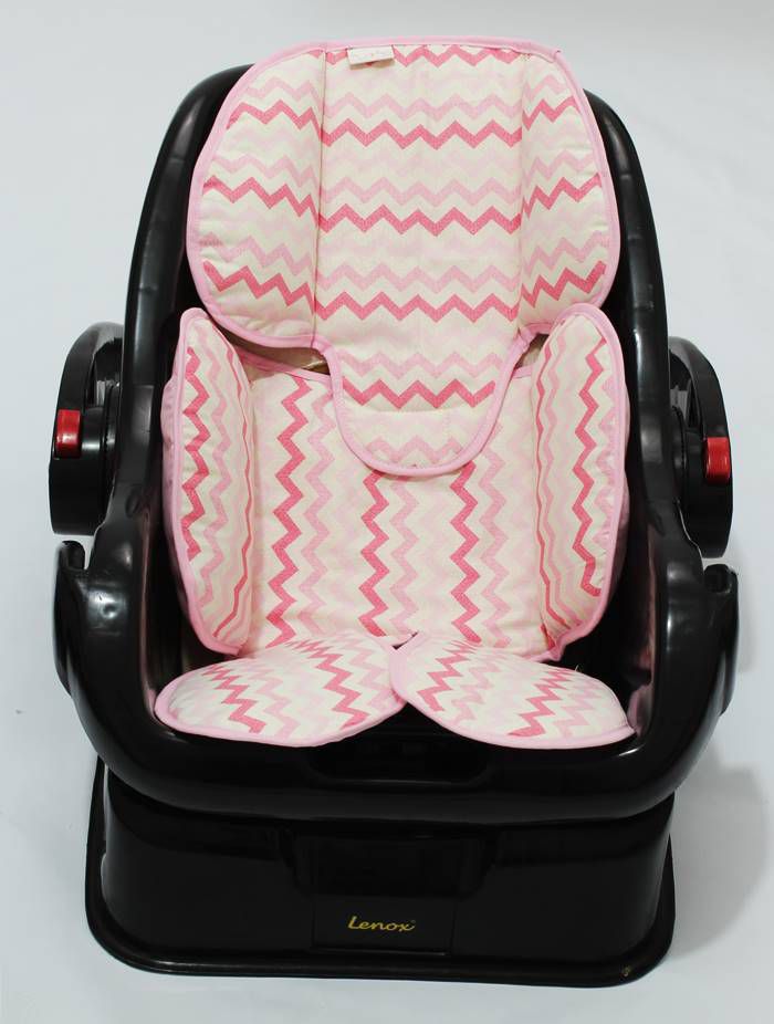 Redutor de Bebê Conforto e Carrinho Chevron Pink - Toca do Bebê