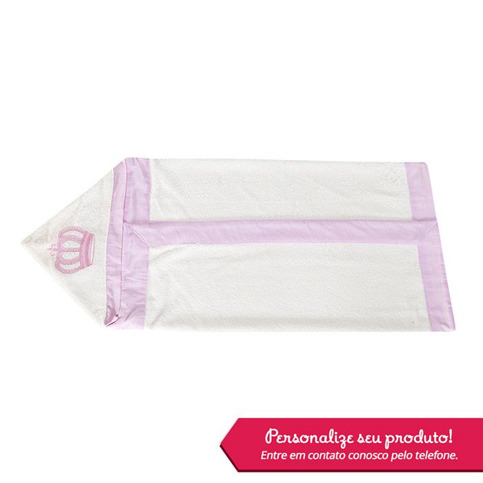 Toalha Bordada Personalizada Kit Realeza Rosa