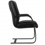 Cadeira de Escritório Fixa Preto Executiva New Onix F02 Couro Ecológico Preto - Lyam Decor