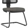 Cadeira de Escritório Recepção Fixa Zip L02 Linho Cinza Escuro - Lyam Decor