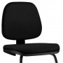 Cadeira Para Escritório Job L02 Fixa Crepe Preto - Lyam Decor