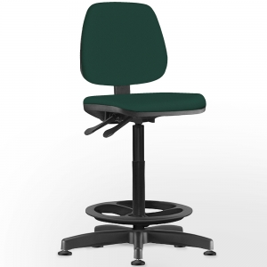 Kit 02 Cadeiras Caixa Alta Giratória Job L02 Crepe Verde Musgo - Lyam Decor