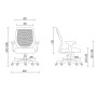 Kit 02 Cadeiras de Escritório Giratória Executiva Ergonômica Tech L02 Crepe Preto - Lyam Decor