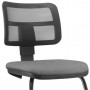 Kit 02 Cadeiras de Escritório Recepção Fixa Zip L02 Crepe Cinza - Lyam Decor