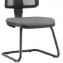 Kit 02 Cadeiras de Escritório Recepção Fixa Zip L02 Crepe Cinza - Lyam Decor