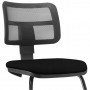 Kit 02 Cadeiras de Escritório Recepção Fixa Zip L02 Crepe Preto - Lyam Decor