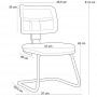 Kit 02 Cadeiras de Escritório Recepção Fixa Zip L02 Crepe Verde Musgo - Lyam Decor