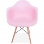 Kit 02 Cadeiras Decorativa Eiffel Melbourne F03 Rosa com Pés de Madeira - Lyam Decor