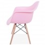 Kit 02 Cadeiras Decorativa Eiffel Melbourne F03 Rosa com Pés de Madeira - Lyam Decor