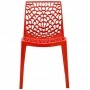 Kit 02 Cadeiras Decorativas Sala de Jantar Gruvyer F03 Vermelho - Lyam Decor