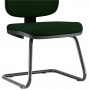 Kit 02 Cadeiras Para Escritório Job L02 Fixa Crepe Verde Musgo - Lyam Decor
