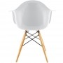Kit 04 Cadeiras Decorativa Eiffel Melbourne F03 Branco com Pés de Madeira - Lyam Decor