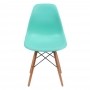 Kit 04 Cadeiras Decorativas Eiffel Charles Eames F03 Azul Claro com Pés de Madeira - Lyam Decor
