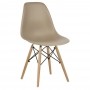 Kit 04 Cadeiras Decorativas Eiffel Charles Eames F03 Nude com Pés de Madeira - Lyam Decor
