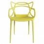 Kit 04 Cadeiras Decorativas Para Sala de Jantar Amsterdam F03 Amarelo - Lyam Decor