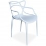 Kit 04 Cadeiras Decorativas Para Sala de Jantar Amsterdam F03 Branco - Lyam Decor