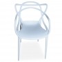 Kit 04 Cadeiras Decorativas Para Sala de Jantar Amsterdam F03 Branco - Lyam Decor