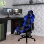 Mesa Para PC Gamer Dark BMG-03 com Cadeira Gamer TGC12 ThunderX3 Preto Azul - Lyam Decor