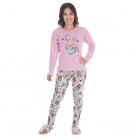Pijama de inverno juvenil para menina SWEET Victory