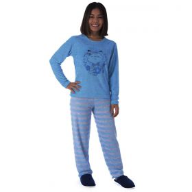 Pijama de inverno juvenil para meninas LISTRADO Victory