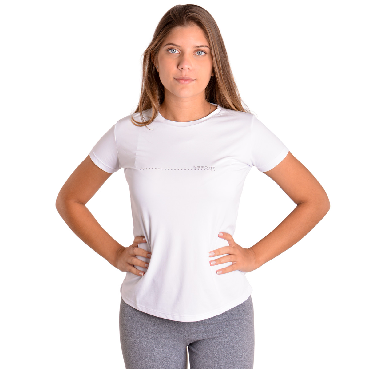 Camiseta feminina para academia e corrida com proteção solar Lupo