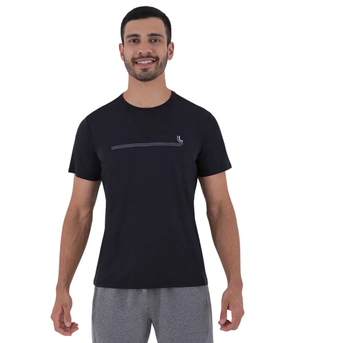 Camiseta masculina manga curta com proteção solar Lupo