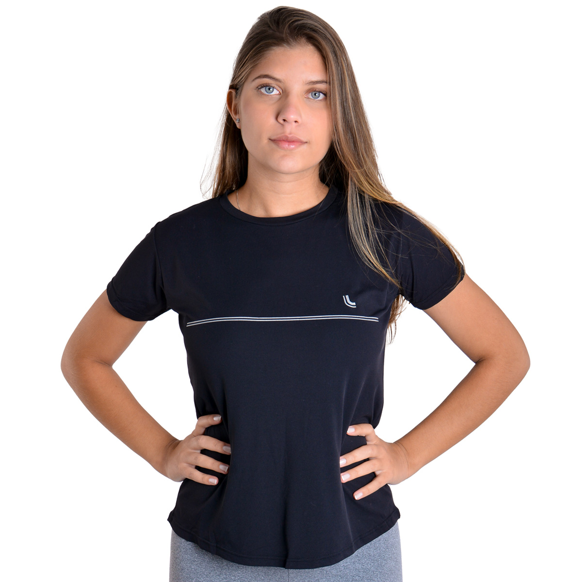 Camiseta para academia e corrida com proteção solar feminina Lupo .