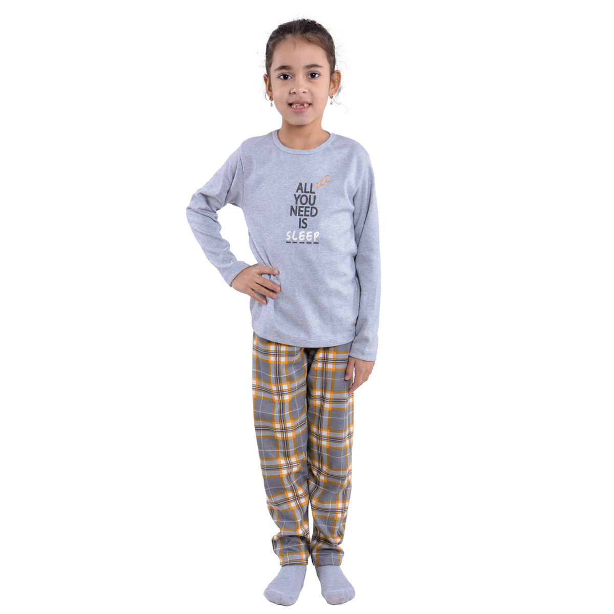 Pijama de inverno Coleção Família filha menina Victory