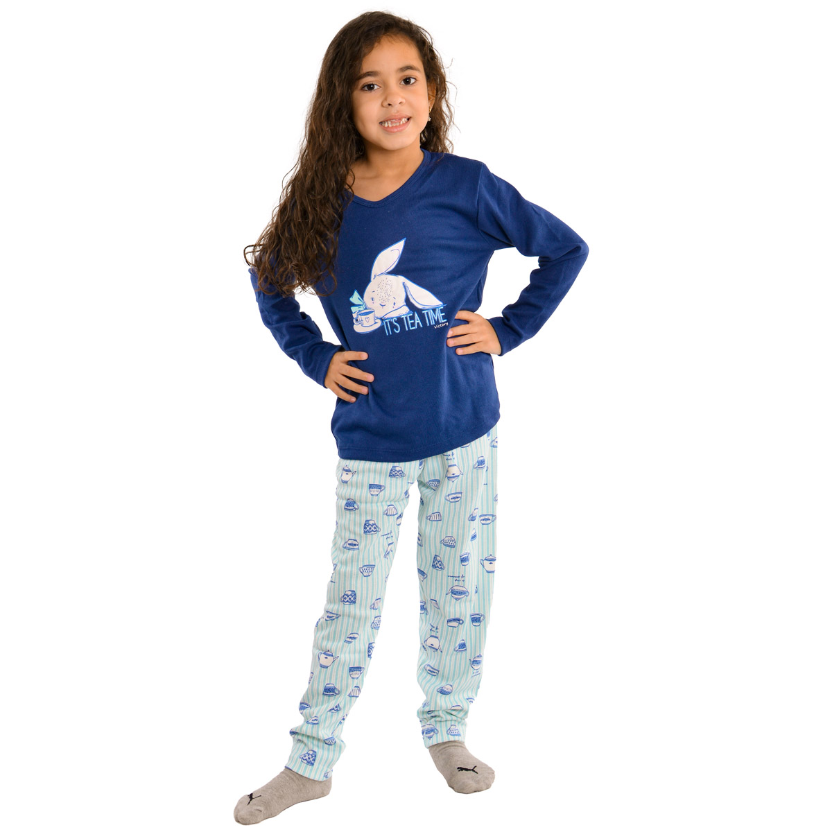 Pijama de inverno infantil para menina SWEET Victory