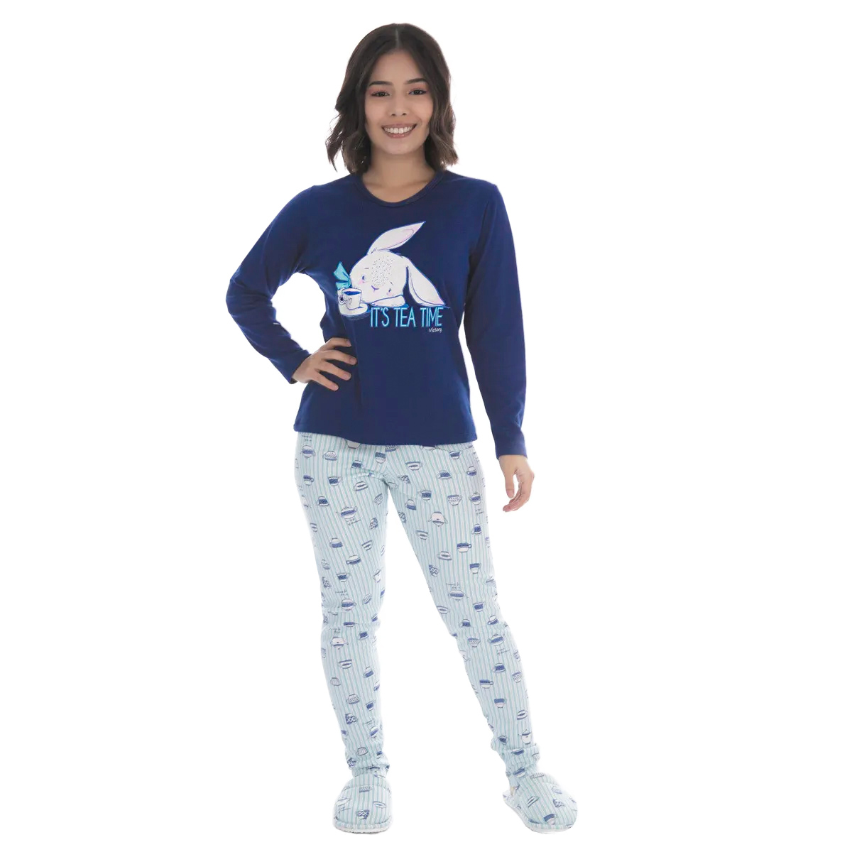 Pijama de inverno juvenil para menina SWEET Victory