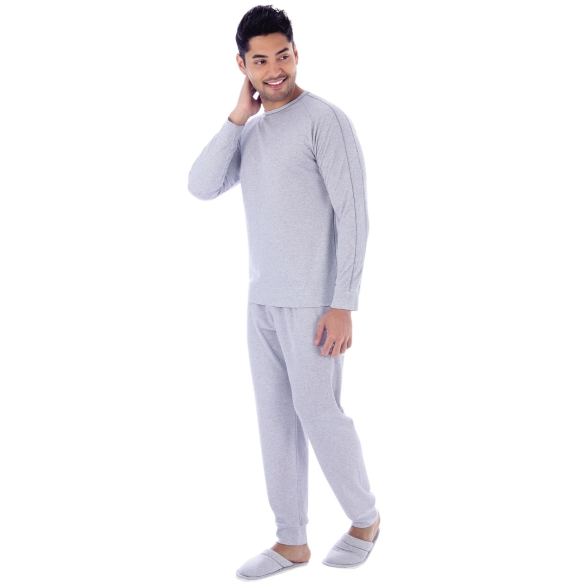 Pijama de inverno masculino com punho Estilo Victory