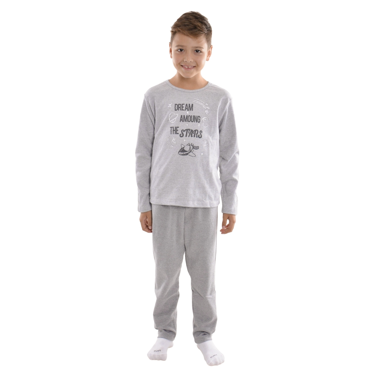 Pijama Infantil Canelado Peluciado Masculino Victory