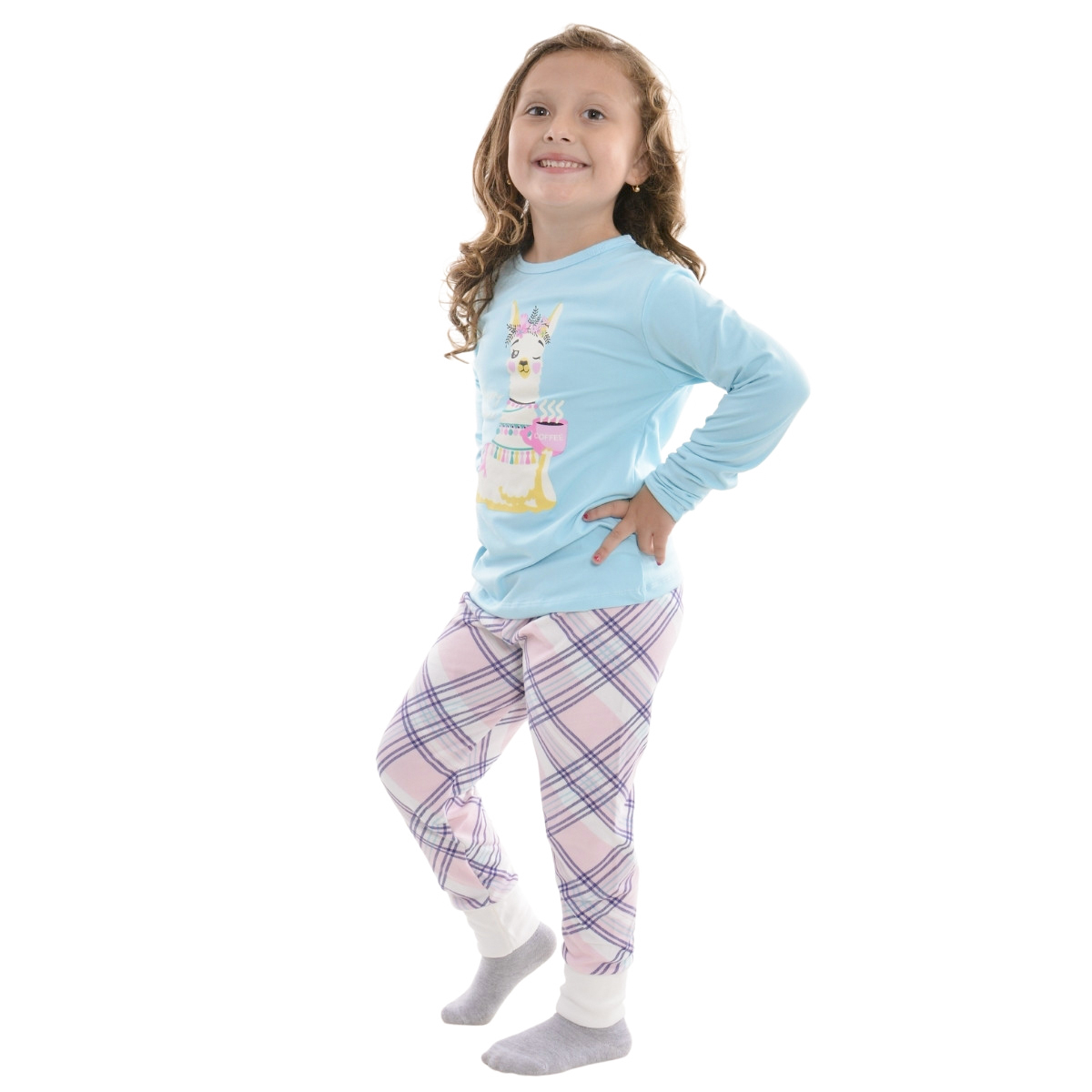 Pijama Infantil Feminino de Inverno Suede Victory