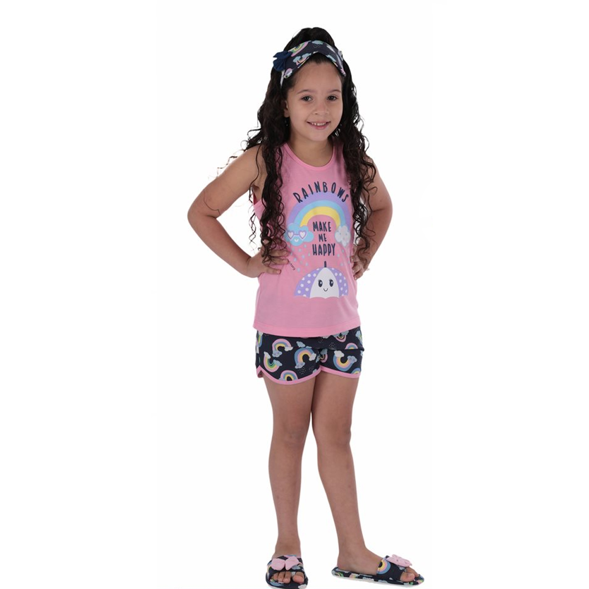 Pijama infantil para menina de verão nadador Victory