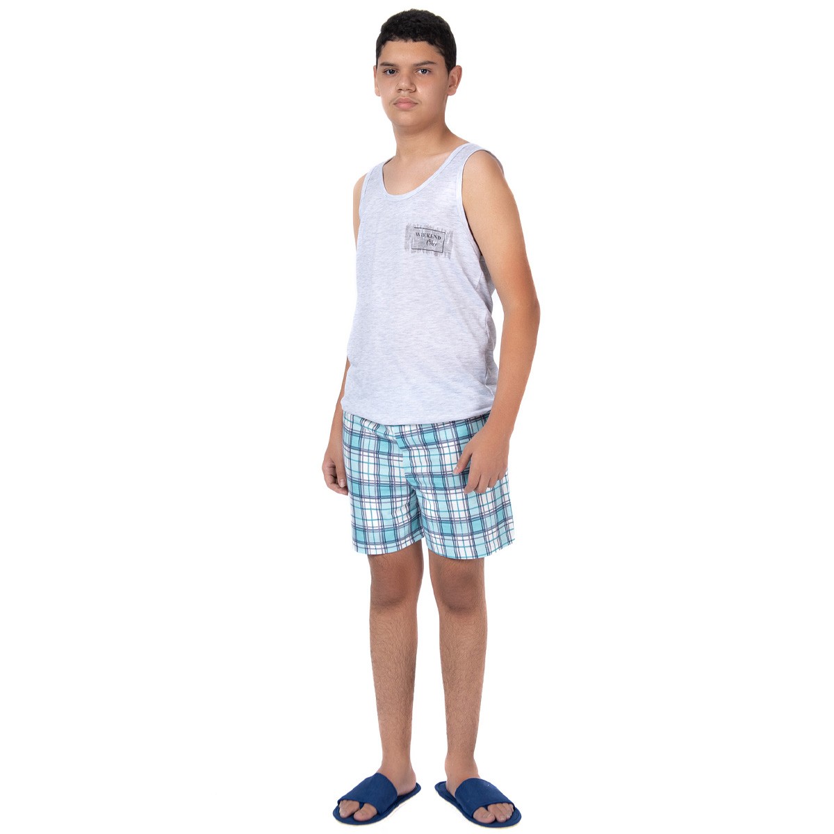 Pijama juvenil de verão para menino modelo regata Victory