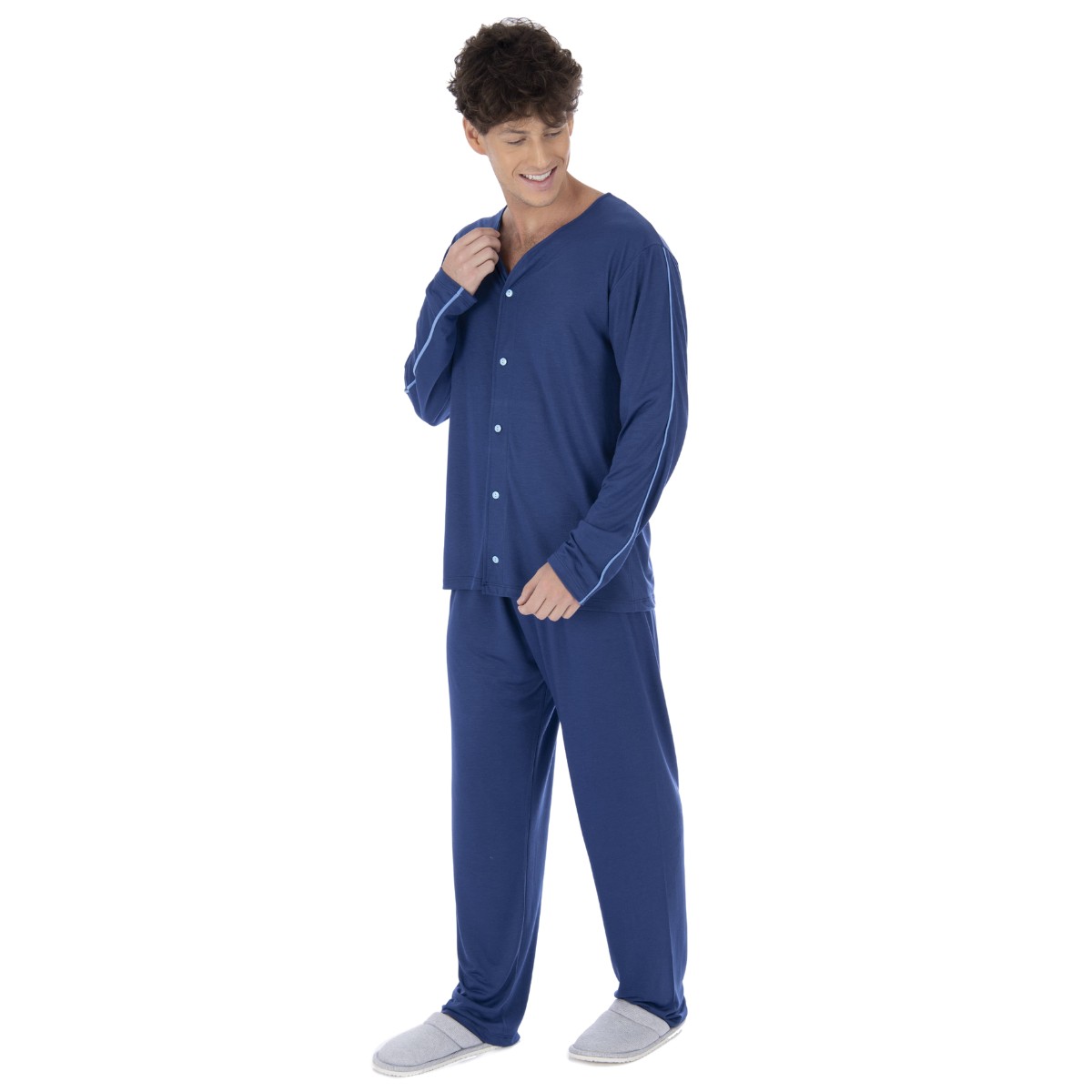 Pijama Masculino meia malha de botão Victory