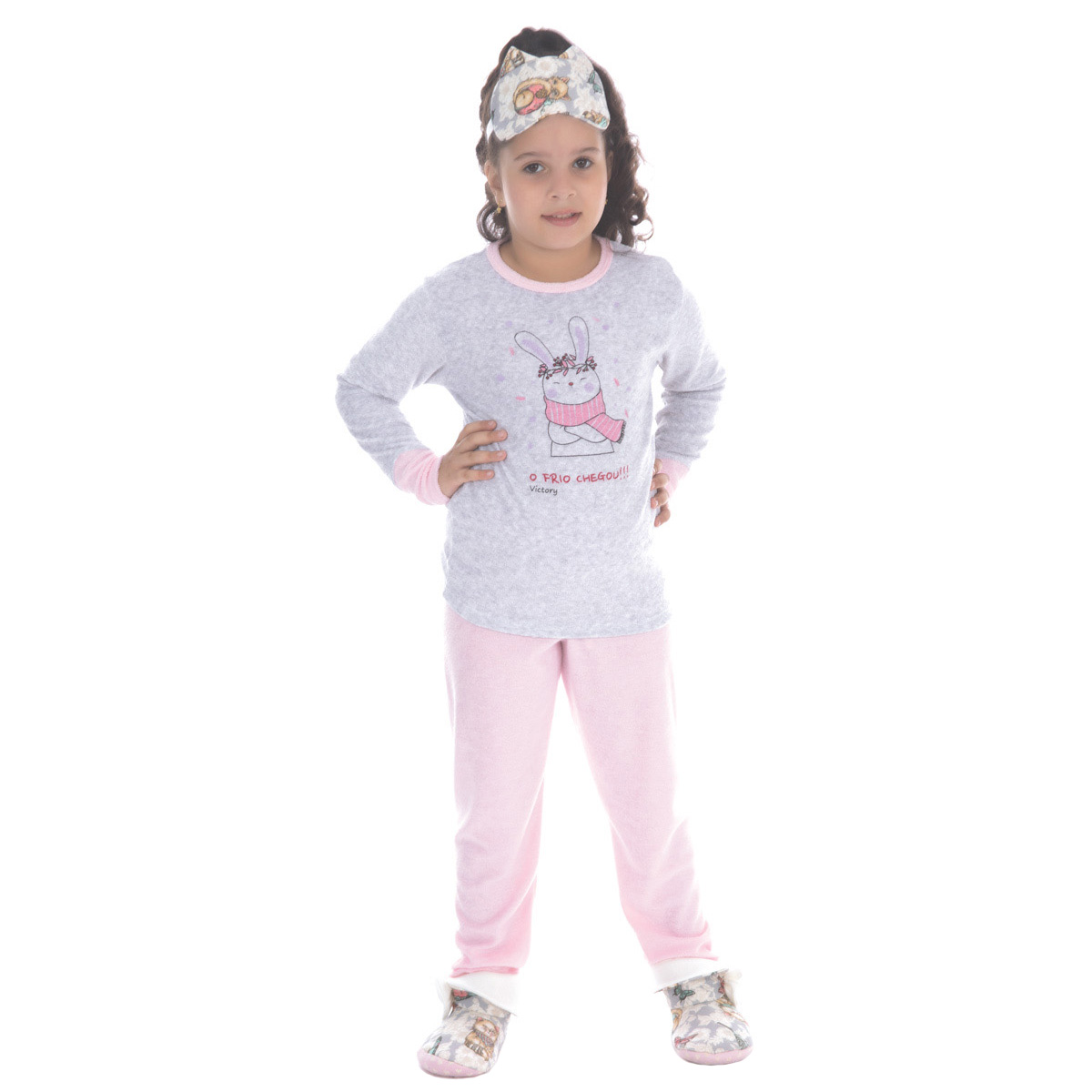 Pijama para menina infantil de inverno plush SOPHIA Victory  - Bra Lingerie