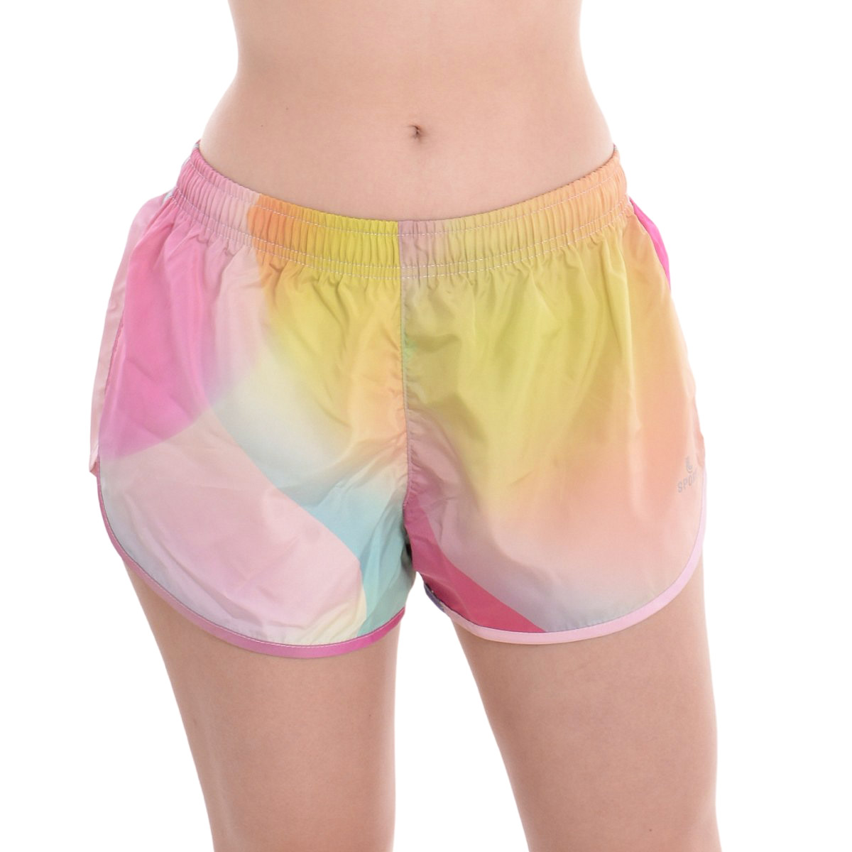 Shorts feminino colorido running Lupo Sport.
