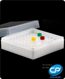 Caixa para 100 Tubos Criogênicos de 2,0 ml Disposição 10x10 Cralplast