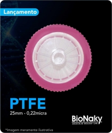 Filtro para Seringa PTFE 25mm 0,22um 100 und./pct. BioNaky