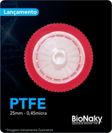 Filtro para Seringa PTFE 25mm 0,45um 100 und./pct. BioNaky