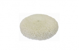 Boina Disco de Polimento de Lã com Velcro 7'' Branca - COMPEL
