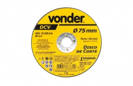 Disco para Corte de Ferro 3'' x 1/16'' x 3/8'' G46 DCV - VONDER