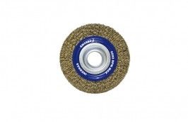 Escova Circular em Aço Latonado Ondulada de 6'' x 1'' x 1.1/4" com Fios de 0,3 mm - INEBRAS